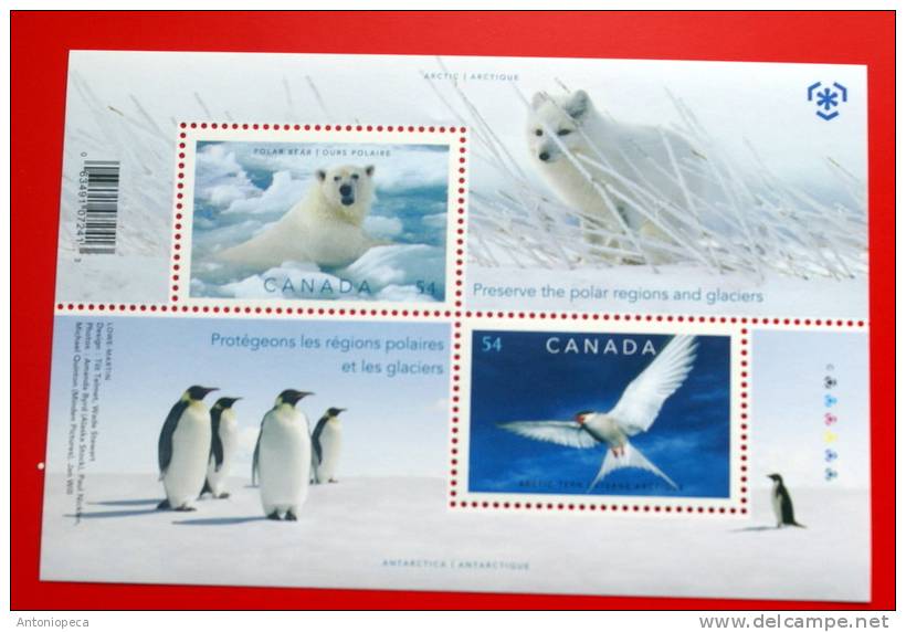 CANADA  2008 PRESERVATION POLAR REGIONS SHEET MNH** - Blocks & Sheetlets