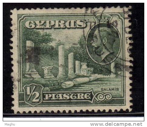 Cyprus Used 1934, 1/2p Marble Forum - Zypern (...-1960)