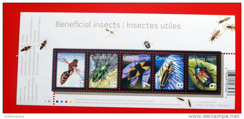 CANADA  2010 BENEFICIAL INSECTS SHEET MNH** - Blocs-feuillets