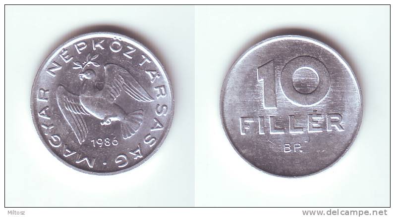 Hungary 10 Filler 1986 - Hungary