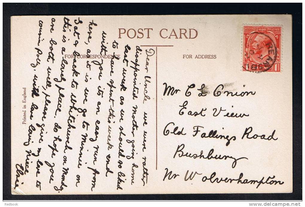 RB 817 - 1920 Postcard - Clock Tower Leicester Leicestershire - Rearsby Postmark - Leicester