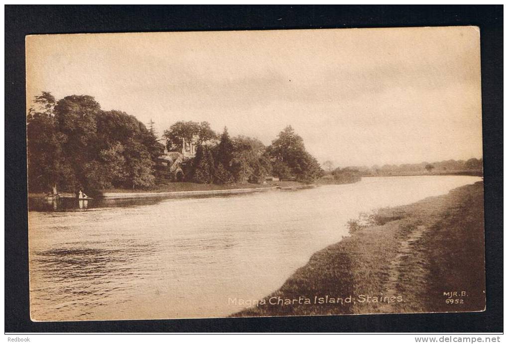 RB 817 - Early Postcard - Magna Charta Island Staines Middlesex - Middlesex