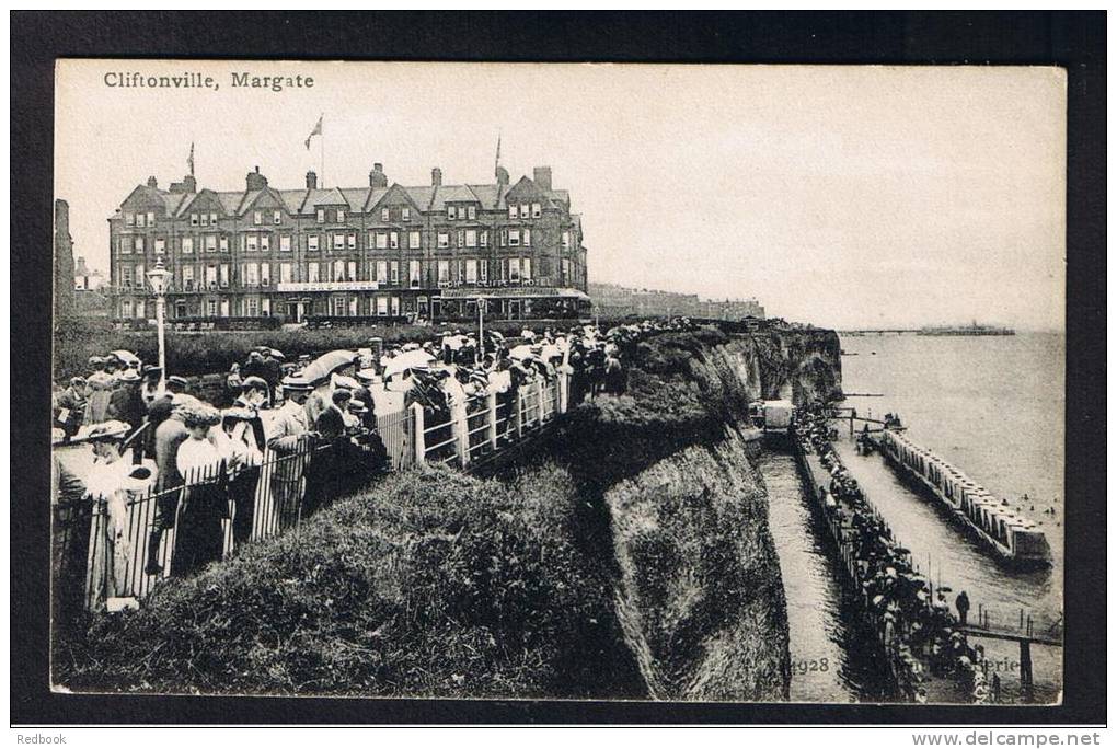RB 817 - Early Postcard - Busy Scene Cliftonville Margate Kent - Margate