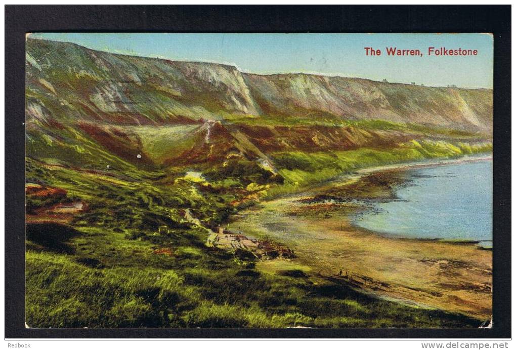 RB 817 - 1929 Postcard - The Warren Folkestone Kent - 1d PUC Stamp - Folkestone