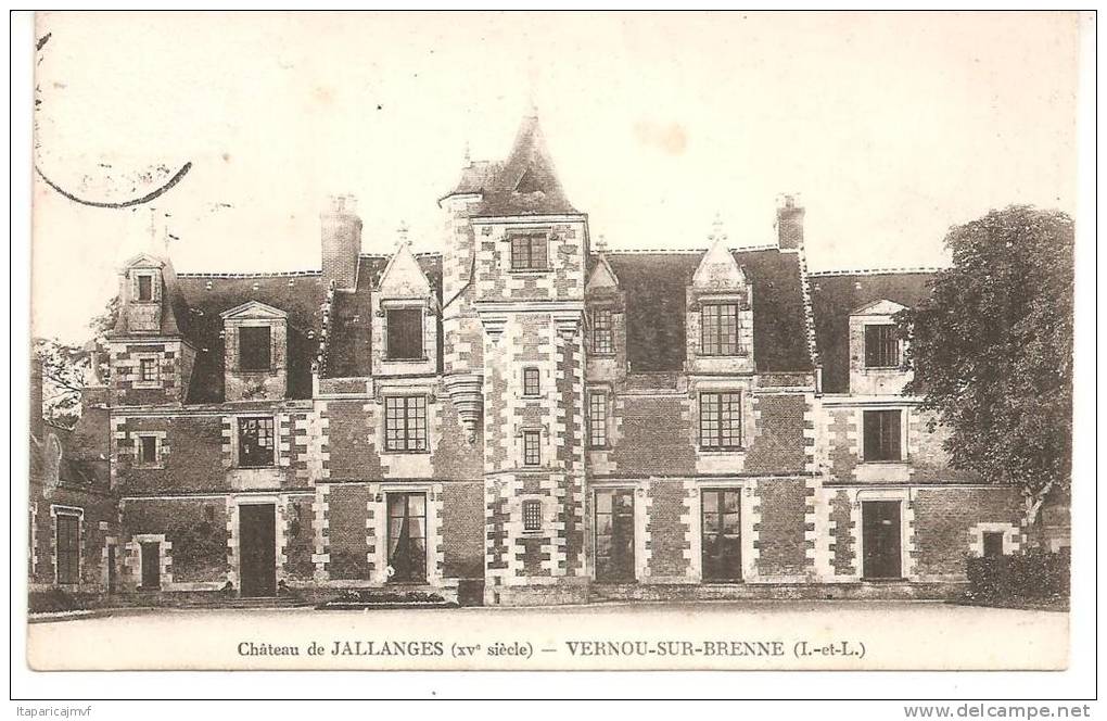 J : Indre Et  Loire :  VERNOU  Sur  BRENNE  :  Château  De   Jallanges - Autres & Non Classés