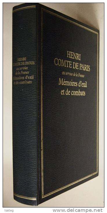Memoires D'exil Et De Combats Henri Comte De Paris - Other Book Accessories