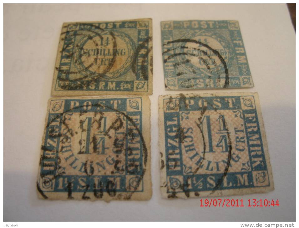 SCHLESWIG-HOLSTEIN, SCOTT,# 15,17,18, & 18, USED - Schleswig-Holstein