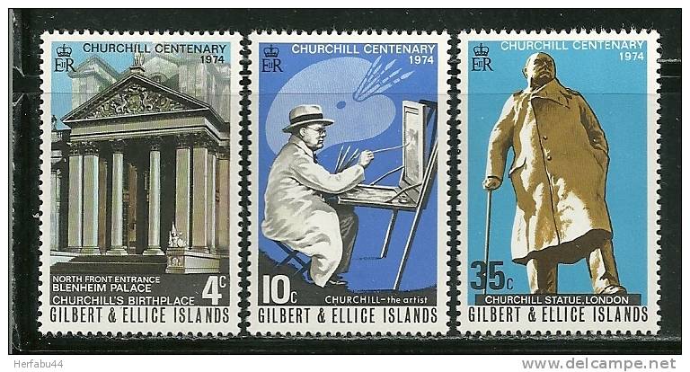 Gilbert & Ellice Islands          "Churchill"     Set    SC# 234-36  Mint - Gilbert- En Ellice-eilanden (...-1979)