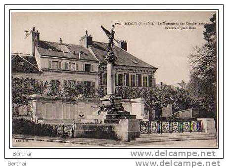 77 MEAUX - Le Monument Des Combattants - Boulevard Jean Jaures - Meaux