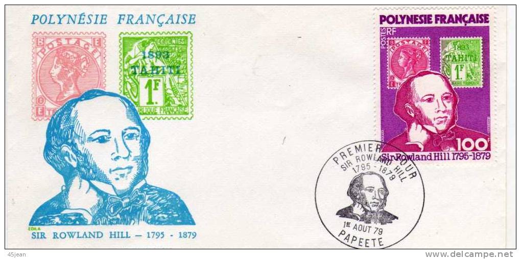 Polynésie Française: 1979 Belle Fdc Sir Rowland Hill "timbres Sur Timbres" - FDC