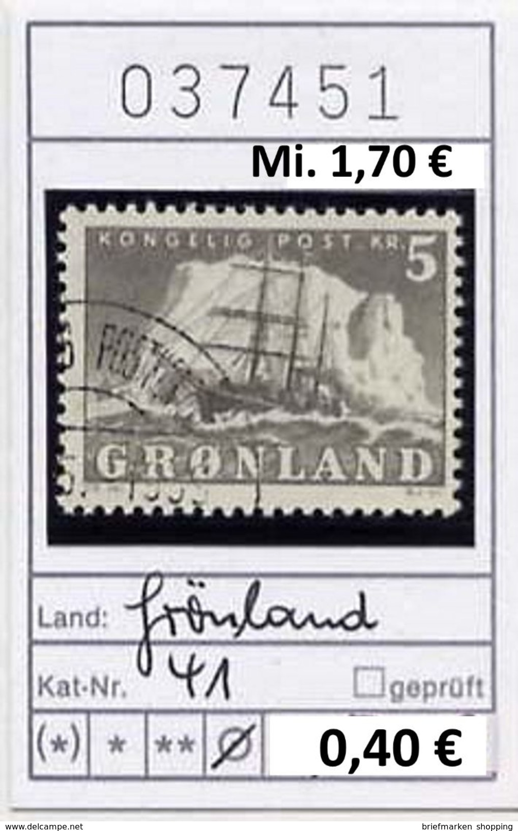 Grönland - Greenland -  Michel 41 - Oo Oblit. Used Gebruikt - - Used Stamps