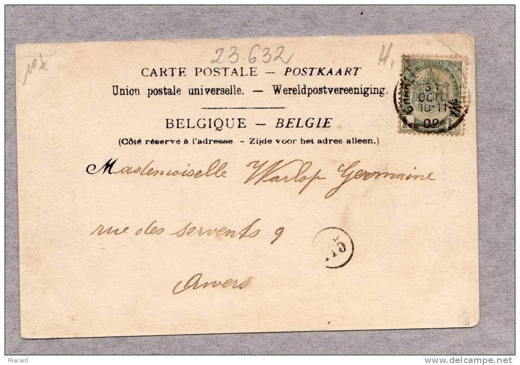 23632    Belgio,  Charleroi,  La  Sambre  Vers  Couillet,  VG  1902 - Charleroi