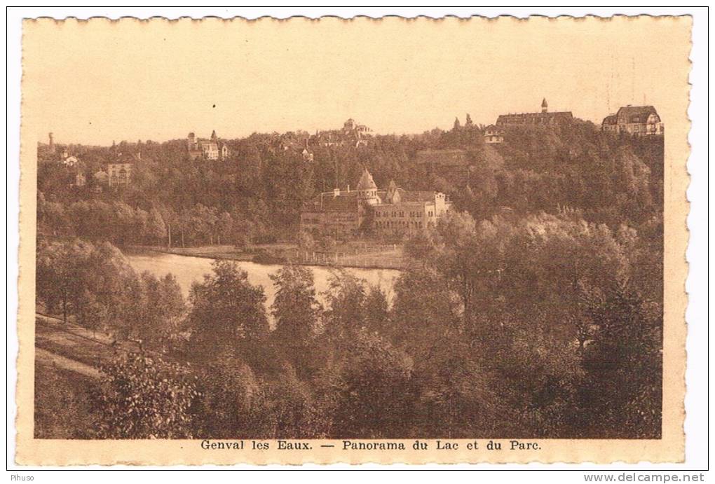 B3709     GENVAL-LES-EAUX : Panorama Du Lac Et Du Parc - Rixensart