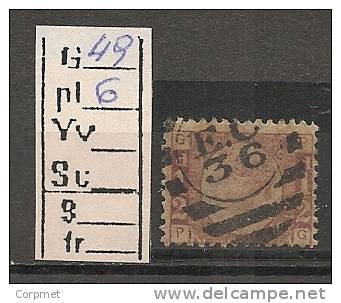 UK - VICTORIA - PLATE NUMBERS 1/2 Red - SG 48 - 49 - PLATE 6 - Usati