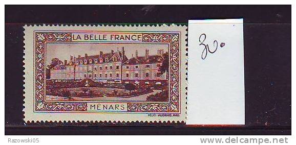 FRANCE. TIMBRE. VIGNETTE. CINDERELLA. BELLE FRANCE. PARIS...........MENARS - Tourisme (Vignettes)