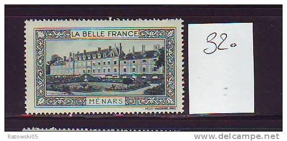 FRANCE. TIMBRE. VIGNETTE. CINDERELLA. BELLE FRANCE. PARIS...........MENARS - Tourisme (Vignettes)