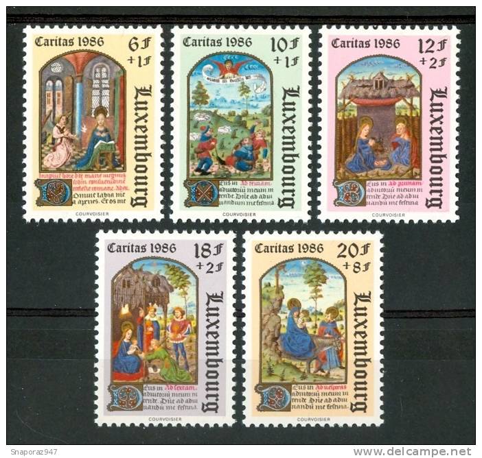 1986 Lussemburgo Natale Christmas Noel Set MNH**B140 - Unused Stamps
