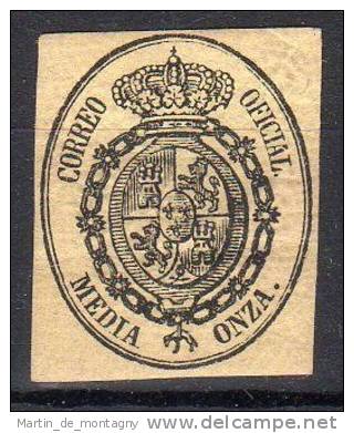 1-1-1855 Espagne - Spain, Escudo De España, Edifil 35 / YT Service No. 5, Neuf  *, Lot 31561 - Dienstmarken