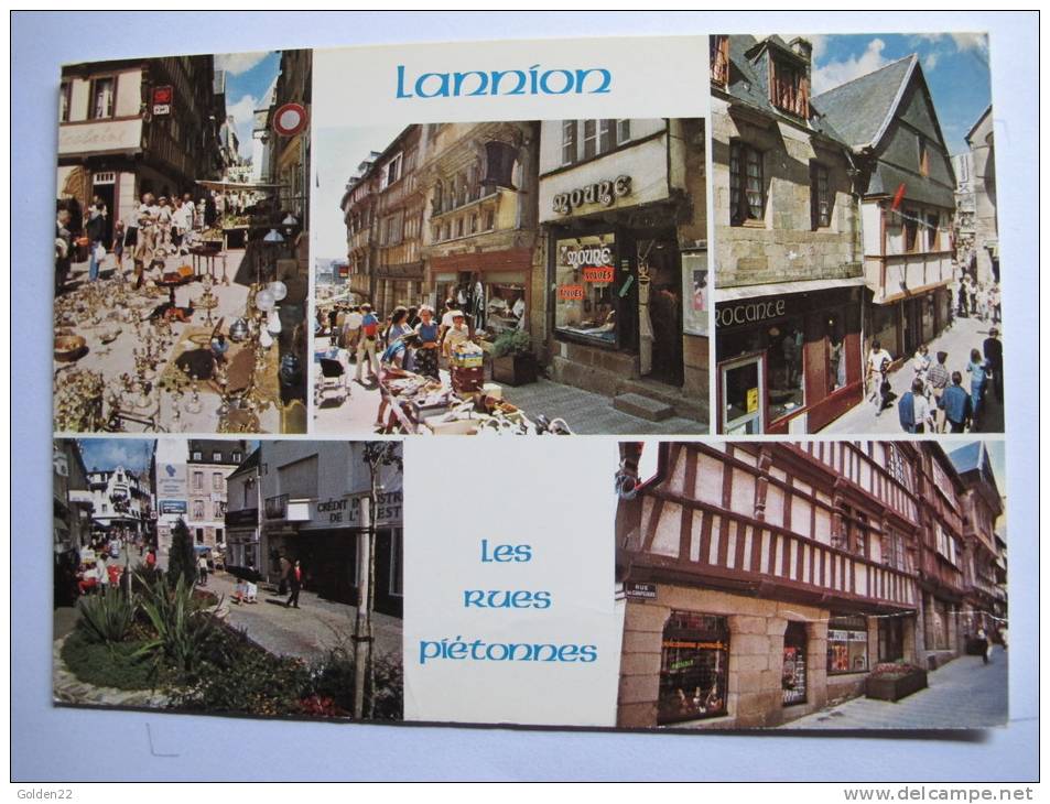 Lannion. Les Rues Piétonnes Et Leurs Vieilles Maisons - Lannion