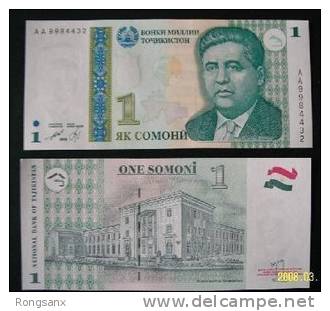 1999 TAJIKISTAN BANK NOTE 1SOMONI - Tajikistan