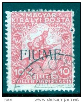 Fiume 1918 Beneficenza 10+2 F Usato  - Lot. 3f - Fiume