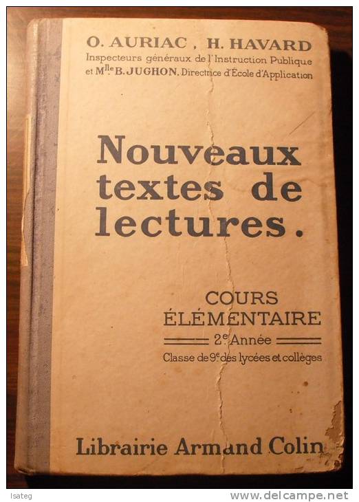 Nouveaux Textes De Lectures Auriac/havard - 6-12 Years Old