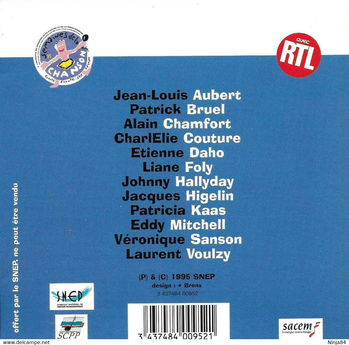 CD  Artiste Divers / Didier Barbelivien / Charles Trenet  "  La Fête Du Disque  "  Promo - Collectors