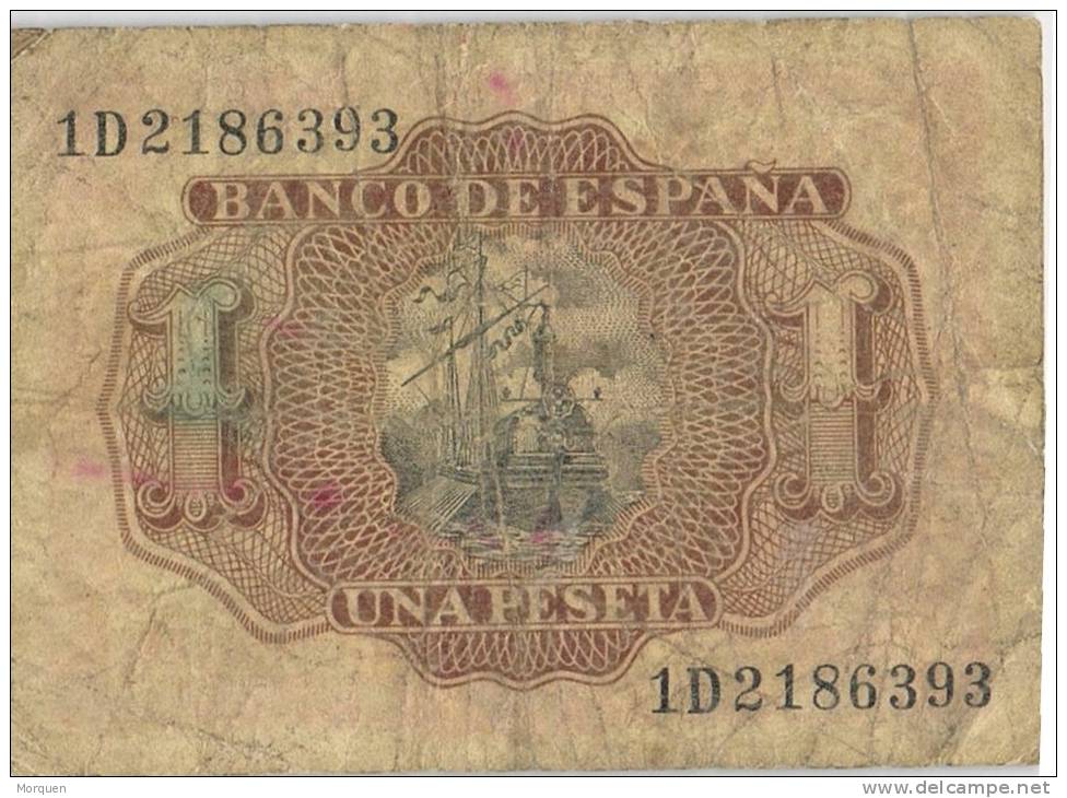 Billete 1 Peseta 1953. Marques De Santa Cruz - 1-2 Peseten