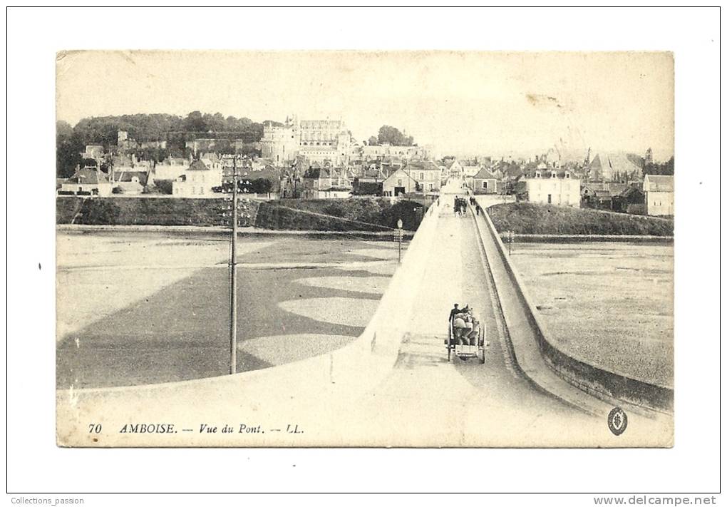 Cp, 37, Amboise, Vue Du Pont, écrite - Amboise