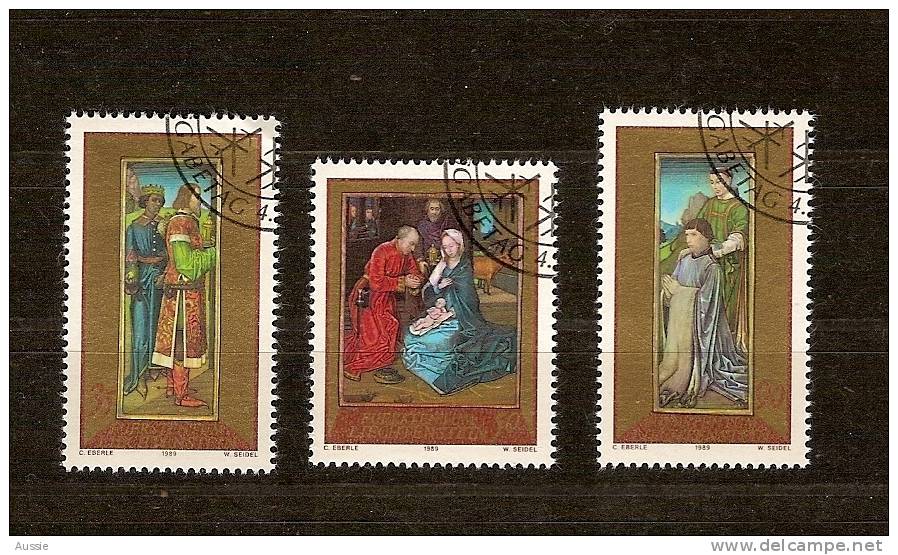 Liechtenstein 1989 Yvertnr. 919-21 (°) Used Noel Cote 3,20 Euro - Gebraucht