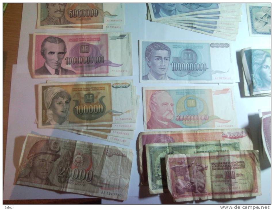 LOT DINAR  Yugoslavia Années Différentes Different Years - Kiloware - Banknoten