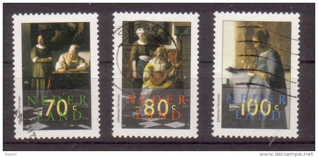 Nederland 1996 NVPH Nr 1664-1666 Mi Nr 1563-1565 Johannes Vermeer - Oblitérés