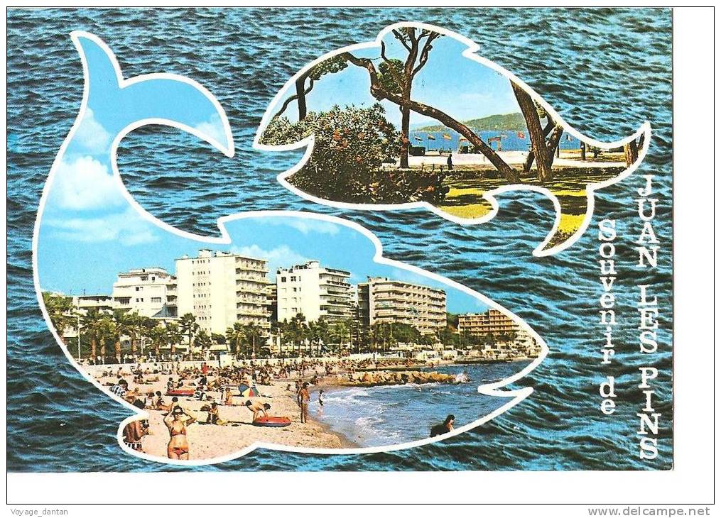 CP, 06, Juan-les-Pins, Souvenir, 1987, Voyagée - Juan-les-Pins