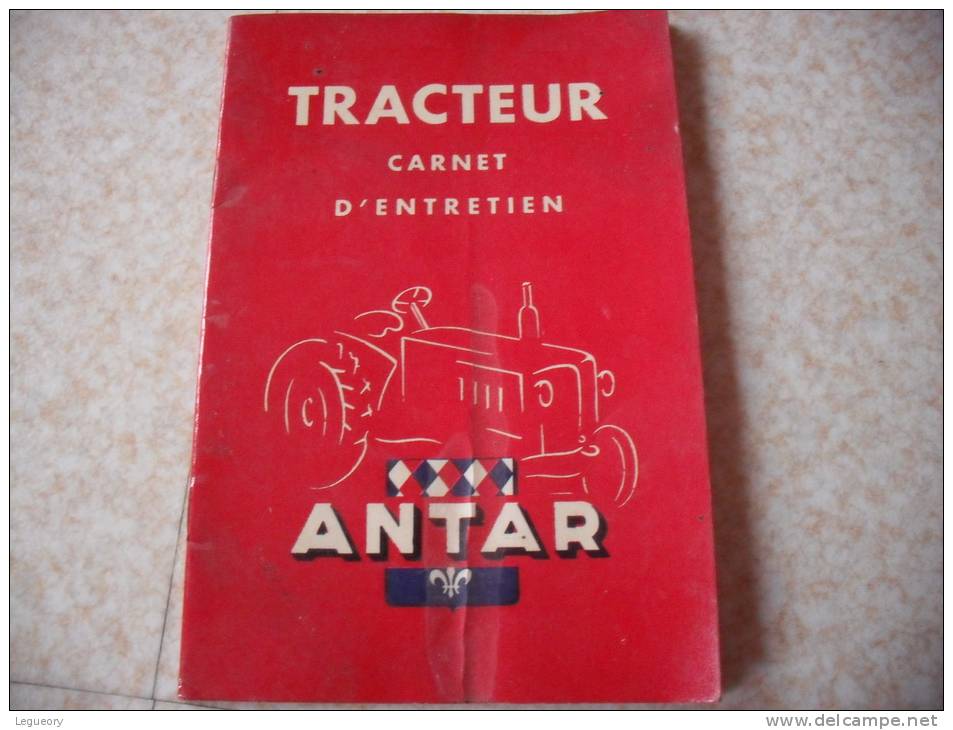 Carnet D´entretien De Tracteur  Ste Arema  Le Mans  Sarthe - Tracteurs