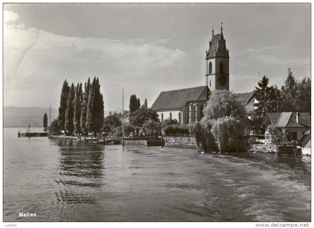 Meilen - Seeufer Mit Kirche            Ca. 1950 - Meilen