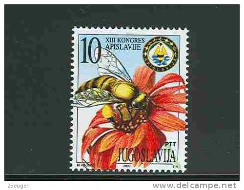 YUGOSLAVIA 2000 BEE, APISLAVIA STAMP MNH - Abejas