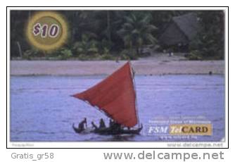 MICRONESIA - Remote Memory 10$ Card , Local Yacht, Used - Micronésie