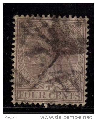 Ceylon / Sri Lanka Used 1883, 4c , Wmk. CA - Ceylon (...-1947)