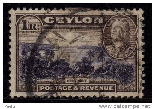 Ceylon / Sri Lanka Used 1935, Rs 1/- KGV , - Ceylan (...-1947)