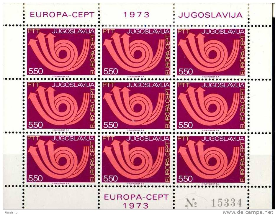 PIA -  JUGOSLAVIA  - 1973  : EUROPA  Mf  - (Yv  1390-91  X  9) - 1973
