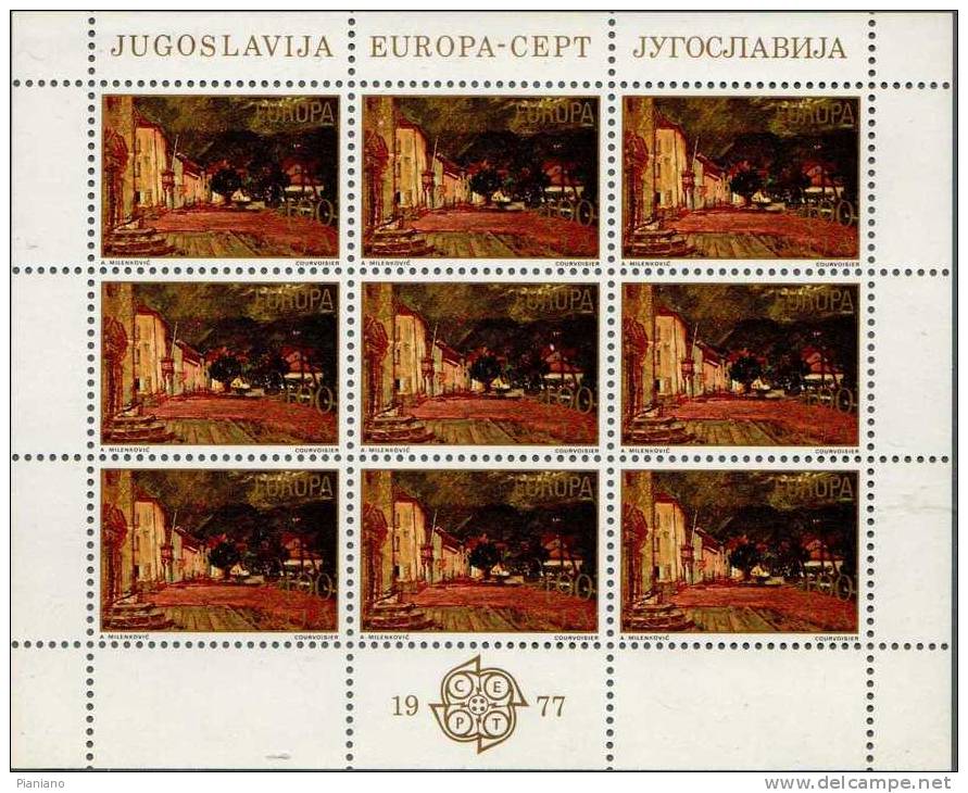 PIA -  JUGOSLAVIA  - 1977  : EUROPA  Mf  - (Yv  1573-74  X  9) - 1977