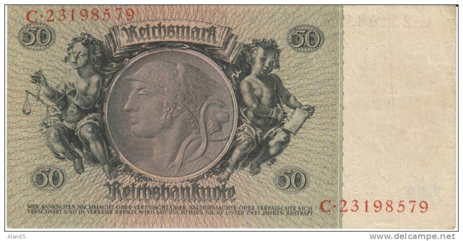 Germany #182a, 50 Reichsmark, 30.3.1933 Banknote Currency - 50 Mark