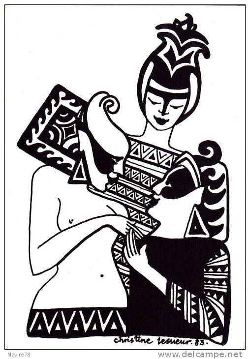95 HERBLAY  JEUNES FEMMES.   Illustration  LESUEUR - Herblay