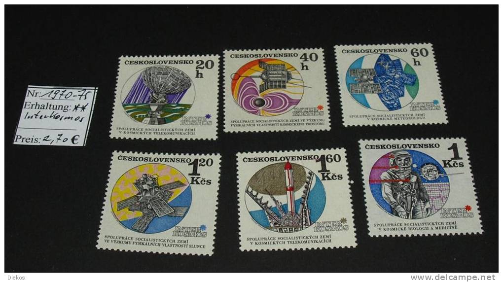 CSSR  1970 -75    Space Weltraum ** Postfrisch MNH   #2556 - Europe