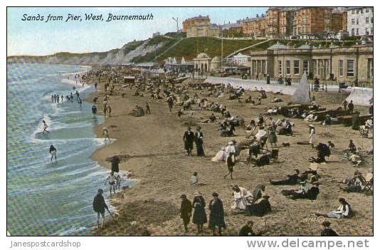 SANDS FROM PIER - WEST - BOURNEMOUTH - - Bournemouth (bis 1972)