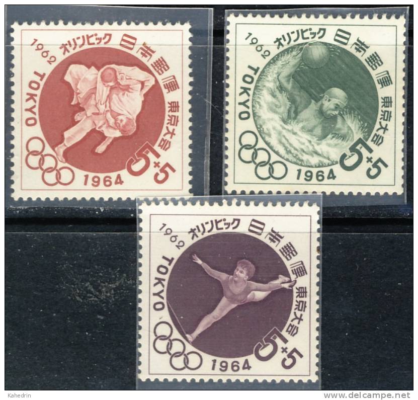 Japan 1962, Mi. # 797-99 **, MNH, Tokyo Olympic Games / Olympiade / Sport - Nuovi