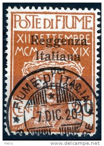 Fiume 1920 Reggenza Italiana Del Carnaro  50c Su 20c  Usato  - Lot. 25a - Fiume