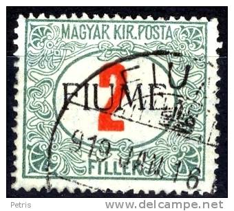 Fiume 1918 Segnatasse 2f Usato - Lot. 27d - Fiume