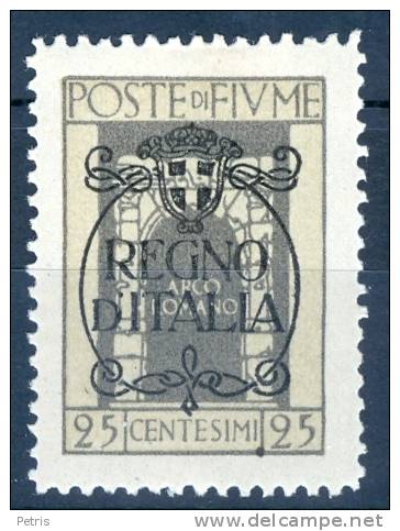 Fiume 1924 Regno D'Italia 25c MH - Lot. 33e - Fiume