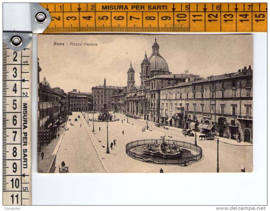 E892 Roma - Piazza Navona - Old Mini Card / Non Viaggiata - Places & Squares